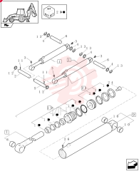 HYDRAULIC CYLINDER,Double Acting, 50mm Rod, 90mm Bore, 726.7mm Stroke