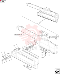 HYD CONNECTOR,11/16" - 16 ORFS x 9/16" - 18 ORB