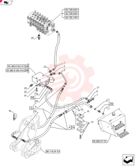 HYDRAULIC HOSE,19.05mm ID x 850mm L