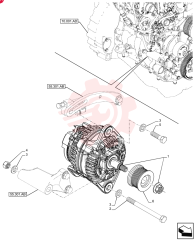 ALTERNATOR,14V, 80A(1800 RPM)