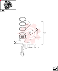 PISTON & RINGS KIT 8094740
