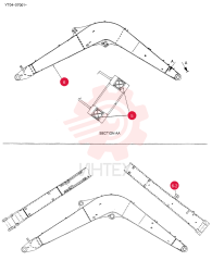 BOOM ASSY, HOE 3. 72M