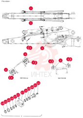 HYD LINES, ARM 1.65M YT43H00037F1