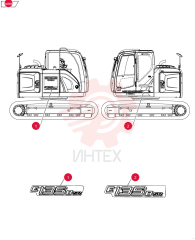 Схема (E135BSRLC) - CRAWLER EXCAVATOR ASN YH06-08001 YY22T00133F9