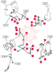 OIL AND VACUUM PIPING; ENGINE 0-52C