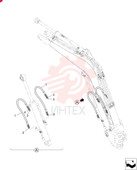 Hyd. Lines, Cylinder (Boom) PU42H00023F1