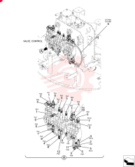 HYD. TUBE Control, Main (Angle Dozer) PW06H00021F1