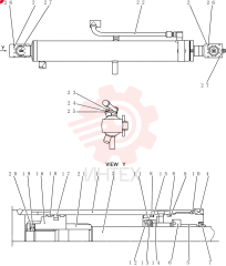 CYLINDER,Double Acting, 45mm Rod, 585mm Stroke