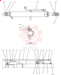 CYLINDER,Double Acting, 45mm Rod, 585mm Stroke