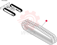 RUBBER, CRAWLER BELT, (STD, 300W)