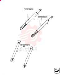 HYDRAULIC CYLINDER,34.9mm Rod, 409.7mm Stroke