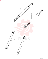 HYDRAULIC CYLINDER,34.9mm Rod, 409.7mm Stroke