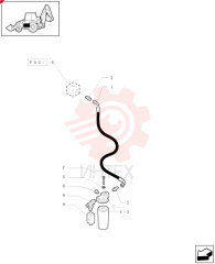 FLEXIBLE HOSE,870mm lg