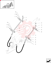 HYDRAULIC HOSE,950mm lg
