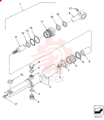HYDRAULIC CYLINDER,38.1mm Rod, 611.12mm Stroke
