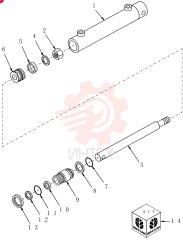 HYDRAULIC CYLINDER,Double Acting, 25.4mm Rod, 203.2mm Stroke