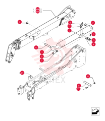 LIFT CYLINDER,Double Acting, 100mm Rod, 1220mm Stroke