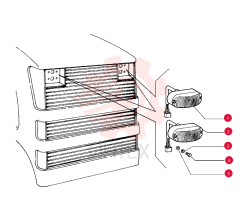 LIGHT ASSY.,24V, 21W, Red