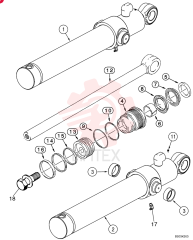 HYDRAULIC CYLINDER,Double Acting, 38.1mm Rod, 522.3mm Stroke