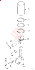 PISTON & RINGS KIT,100MM PISTON DIAMETER