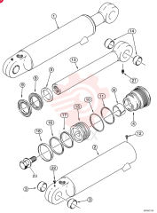 HYDRAULIC CYLINDER,Double Acting, 44.4mm Rod, 76.2mm Bore, 230.6mm Stroke 87455459