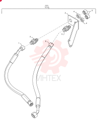 HYDRAULIC HOSE,19mm ID x 660mm L, SAE 100R16