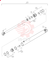 LIFT CYLINDER,Double Acting, 44.4mm Rod, 766mm Stroke 87384876 (2)