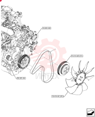 V-BELT,28.88mm W x 1477mm L, 8 Ribs 47610648 (2)