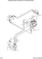 DOZER BLADE HYDRAULIC PIPING(UPPER)