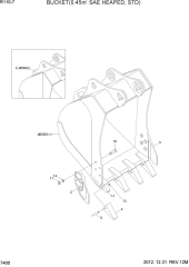 BUCKET(0.45M3 SAE HEAPED, STD)
