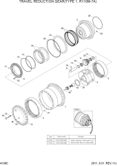 TRAVEL REDUCTION GEAR(TYPE 1, R110M-7A)