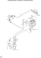 DOZER BLADE HYDRAULIC PIPING(UPPER)