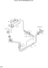 PILOT HYDRAULIC PIPING(RCV-LH)