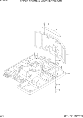 UPPER FRAME & COUNTERWEIGHT