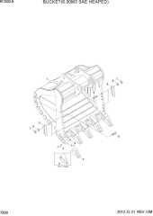 BUCKET(6.00M3 SAE HEAPED)
