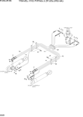 TRAVEL HYD PIPING 2 (R125LCRD-9A)