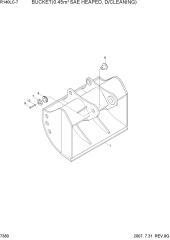 BUCKET(0.45M3 SAE HEAPED, D/CLEANING)
