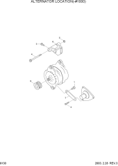 ALTERNATOR LOCATION(-#1000)