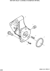 WATER INLET CONNECTION(#1001-#1494)
