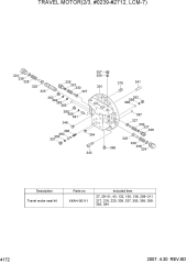 TRAVEL MOTOR(2/3, #0239-#2712, LCM-7)