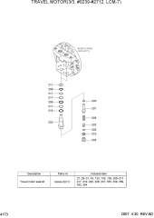 TRAVEL MOTOR(3/3, #0239-#2712, LCM-7)