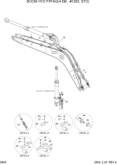BOOM HYD PIPING(4.6M, STD, -#1000)