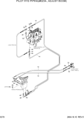 PILOT HYD PIPING(ADJUST BOOM, #0234-)