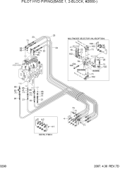 PILOT HYD PIPING(BASE 1,2-BLOCK,#2680-)