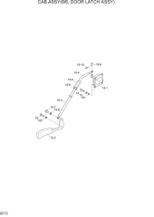 CAB ASSY(6/6, DOOR LATCH ASSY)