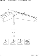 BOOM GREASE LUB SYSTEM(4.6M, STD)