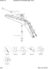 BOOM HYD PIPING(4.6M, STD)