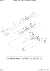DOZER BLADE CYLINDER-REAR