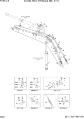 BOOM HYD PIPING(4.6M, STD)