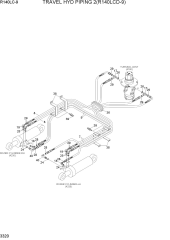 TRAVEL HYD PIPING 2(R140LCD-9)